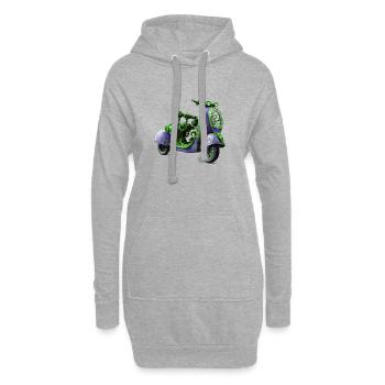 Roller_01 - Hoodie-Kleid - Grau meliert - Vorne