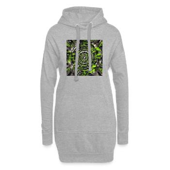 Abstrakte Ebenen aus Pflanzen - Hoodie-Kleid - Grau meliert - Vorne
