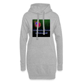 Sehe immer noch vorne ... - Hoodie-Kleid - Grau meliert - Vorne