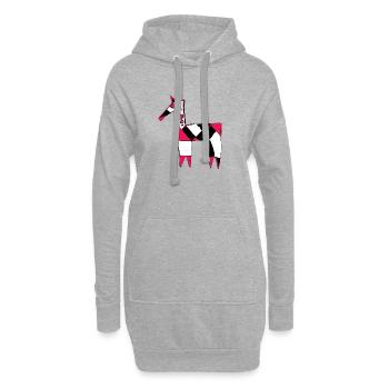 Ein lustiges Einhorn - Hoodie-Kleid - Grau meliert - Vorne