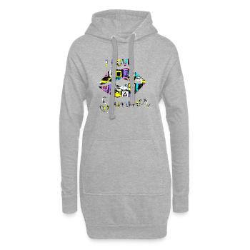 Summer surf miami beach paradise 80s retro 90s - Sweat-shirt à capuche long Femme - gris chiné - Devant
