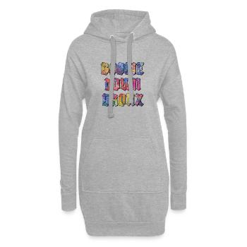Boogie Down Bronx - Hoodie-Kleid - Grau meliert - Vorne