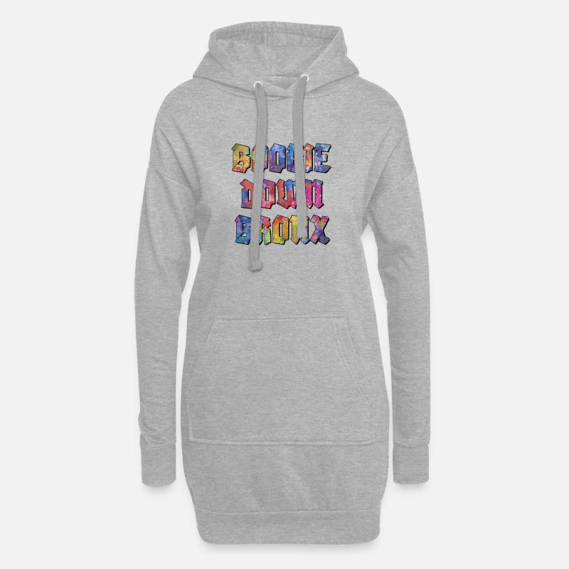 Boogie Down Bronx - Hoodie-Kleid - Grau meliert