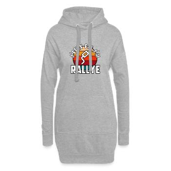 J’peux pas j’ai rallye - Sweat-shirt à capuche long Femme - gris chiné - Devant
