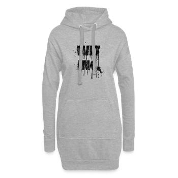 WET INC SCHWARZER GRUNGE - Hoodie-Kleid - Grau meliert - Vorne