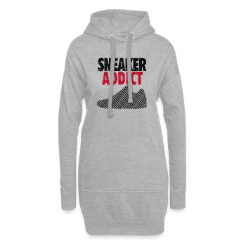 Sneaker Addict - Hoodie-Kleid - Grau meliert - Vorne