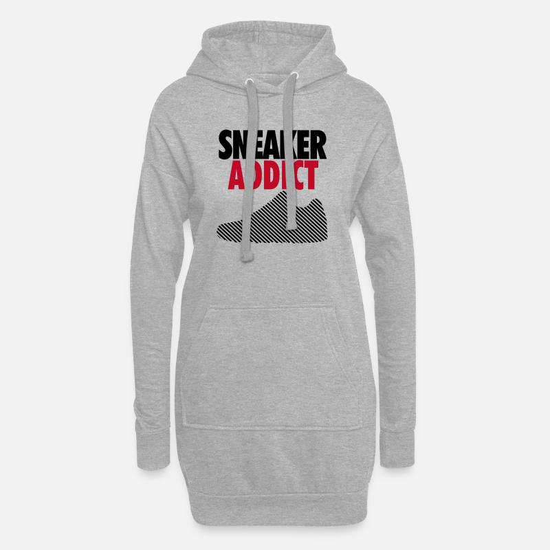 Sneaker Addict - Hoodie-Kleid - Grau meliert