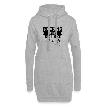 Rocking the Retired life - Hoodie-Kleid - Grau meliert - Vorne