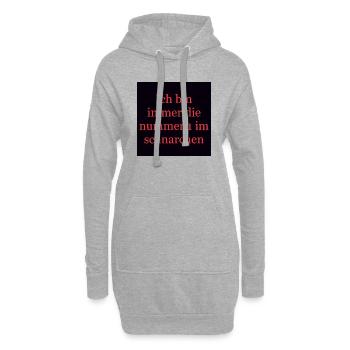 Ich bin immer die nummer 1 im schnarchen - Hoodie-Kleid - Grau meliert - Vorne