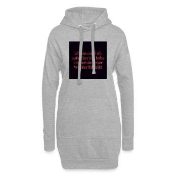 Witz früh aufsteher - Hoodie-Kleid - Grau meliert - Vorne