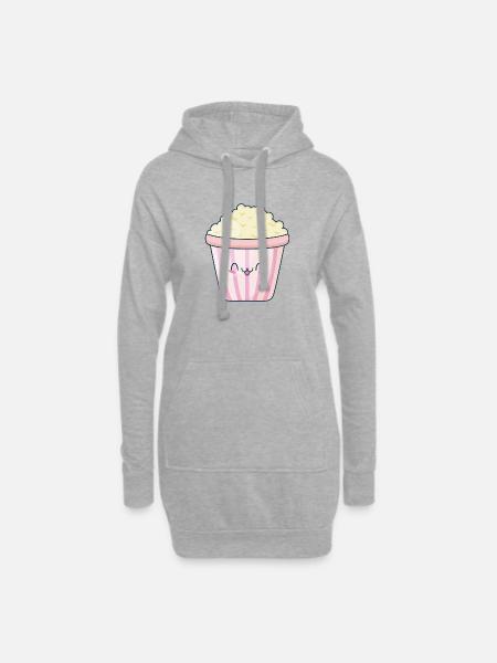 sweet popcorn - Hoodie Dress - heather grey