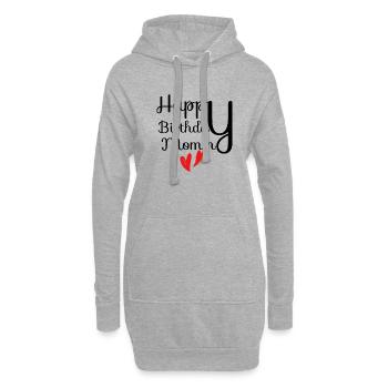 Joyeux anniversaire maman - Sweat-shirt à capuche long Femme - gris chiné - Devant