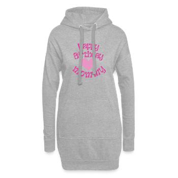 Joyeux anniversaire maman - Sweat-shirt à capuche long Femme - gris chiné - Devant