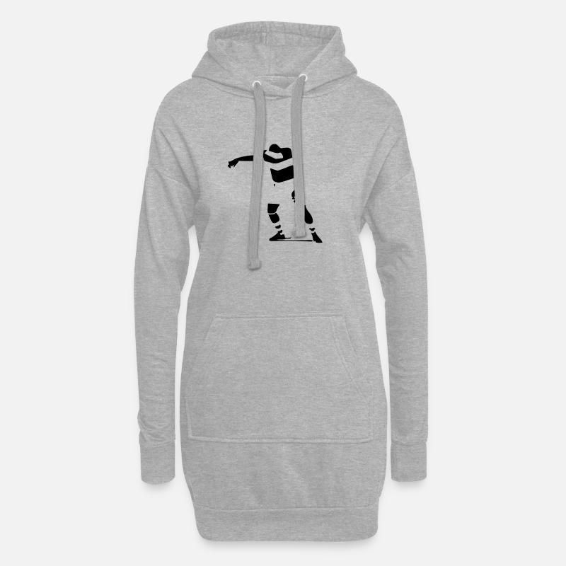 Der Dab - Hoodie-Kleid - Grau meliert