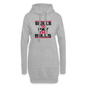 Fähigkeiten, um die Rechnungen zu bezahlen Grunge - Hoodie-Kleid - Grau meliert - Vorne