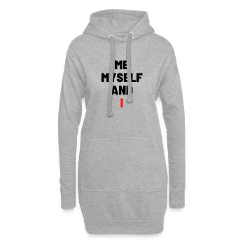 Moi, moi-même et moi - Sweat-shirt à capuche long Femme - gris chiné - Devant