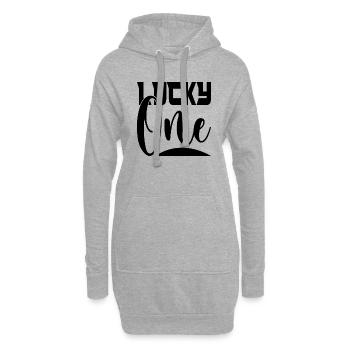 Lucky One - Sweat-shirt à capuche long Femme - gris chiné - Devant