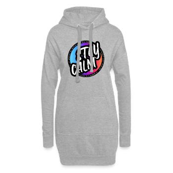 Stay Calm - Hoodie Dress - heather grey - Front