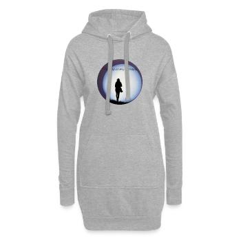 Hiking is my therapy - Wandern - Hoodie-Kleid - Grau meliert - Vorne