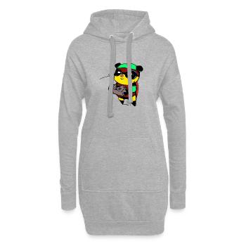 Der Gott der Manettte - Hoodie-Kleid - Grau meliert - Vorne