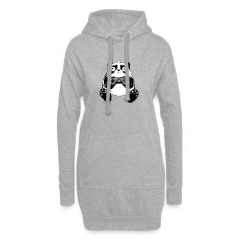Der traurige kleine Panda - Hoodie-Kleid - Grau meliert - Vorne