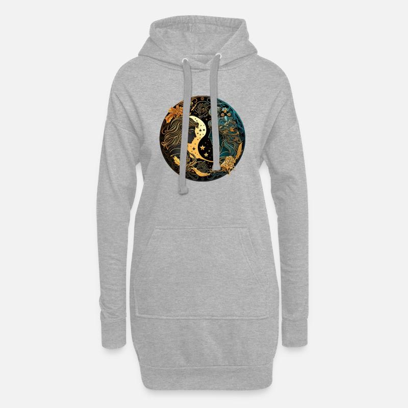 Gemini - Hoodie-Kleid - Grau meliert