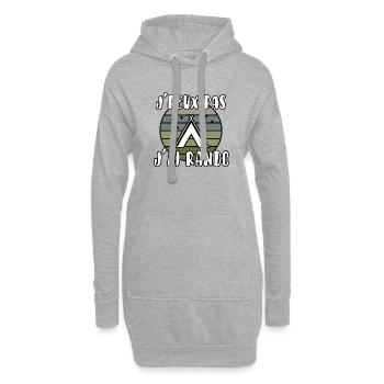 J’peux pas j’ai rando - Sweat-shirt à capuche long Femme - gris chiné - Devant