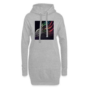Tout est fait de vagues 2 - Sweat-shirt à capuche long Femme - gris chiné - Devant
