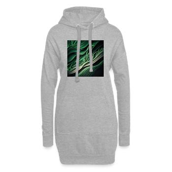 Tout est fait de vagues 7 - Sweat-shirt à capuche long Femme - gris chiné - Devant