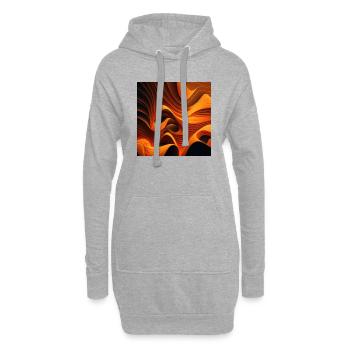 Alles ist aus Wellen 9 - Hoodie-Kleid - Grau meliert - Vorne