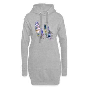 Feder - Hoodie-Kleid - Grau meliert - Vorne