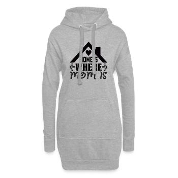 Home is where Mom is - Hoodie-Kleid - Grau meliert - Vorne