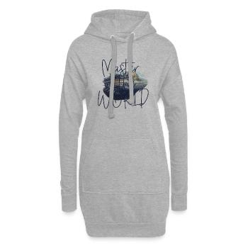 Master - Hoodie-Kleid - Grau meliert - Vorne