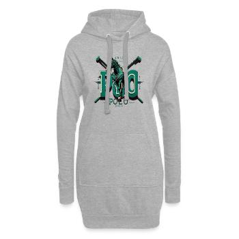 Designer Polo T-Shirt: Sei modisch & schick! - Hoodie-Kleid - Grau meliert - Vorne