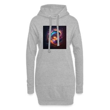 Stellar Flare Explosion - Sweat-shirt à capuche long Femme - gris chiné - Devant