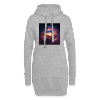 Cosmic Inferno - Sweat-shirt à capuche long Femme - gris chiné - Devant