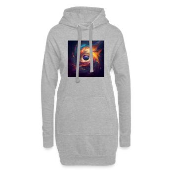 Luminous Nova - Sweat-shirt à capuche long Femme - gris chiné - Devant