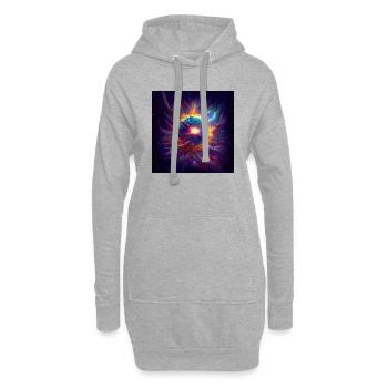 Astral Flare Burst - Sweat-shirt à capuche long Femme - gris chiné - Devant