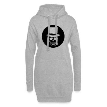 Skull Zylinder - Hoodie-Kleid - Grau meliert - Vorne