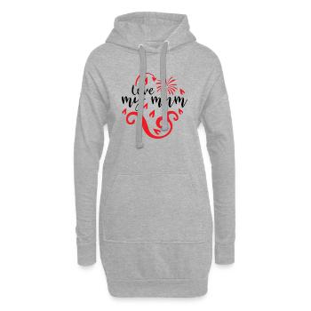 Love my mum - Hoodie-Kleid - Grau meliert - Vorne