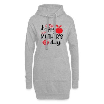 Bonne fête des mères - Sweat-shirt à capuche long Femme - gris chiné - Devant