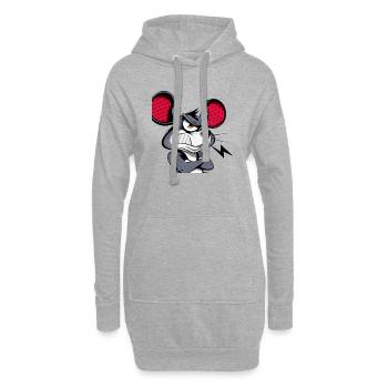 Kok die mürrische Ratte - Hoodie-Kleid - Grau meliert - Vorne