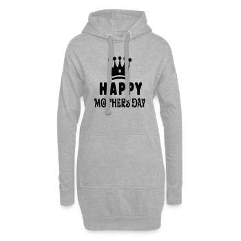 Bonne fête des mères - Sweat-shirt à capuche long Femme - gris chiné - Devant