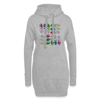 Feder - Hoodie-Kleid - Grau meliert - Vorne