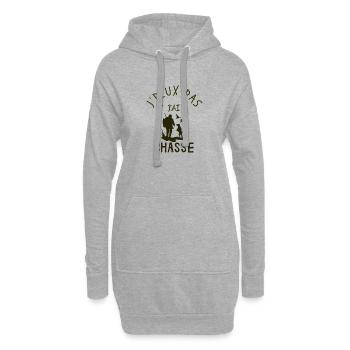 J'Peux Pas J'Ai Chasse - Sweat-shirt à capuche long Femme - gris chiné - Devant