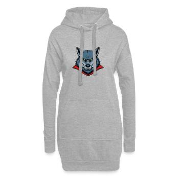 Acko der schlaue Wolf - Hoodie-Kleid - Grau meliert - Vorne