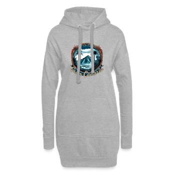 GRAN CANARIA - Sweat-shirt à capuche long Femme - gris chiné - Devant