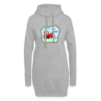 Paysage de Zoug - Sweat-shirt à capuche long Femme - gris chiné - Devant