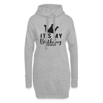 It´s my Birthday - Hoodie-Kleid - Grau meliert - Vorne