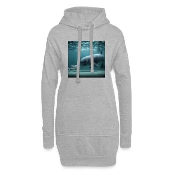 Waal und Baby Geschenk - Hoodie-Kleid - Grau meliert - Vorne